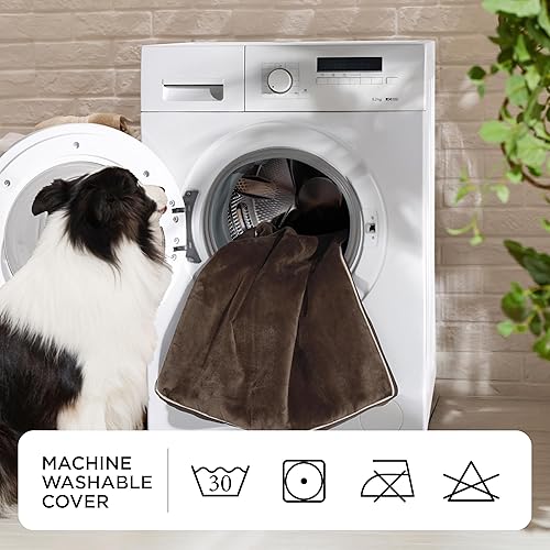 Miniatura 4 de Bedsure Cama de espuma viscoelástica para perros de tamaño mediano, camas ortopédicas para mascotas para jaula con funda extraíble lavable y parte