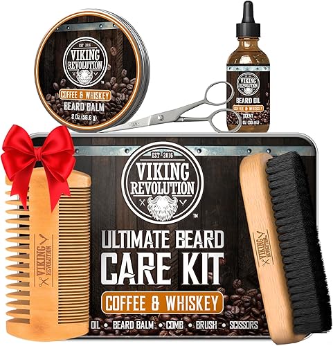 Vista 9 de Kit de crecimiento de barba - aceite, bálsamo, suero, rodillo Derma y peine de madera para el crecimiento de la barba y el bigote