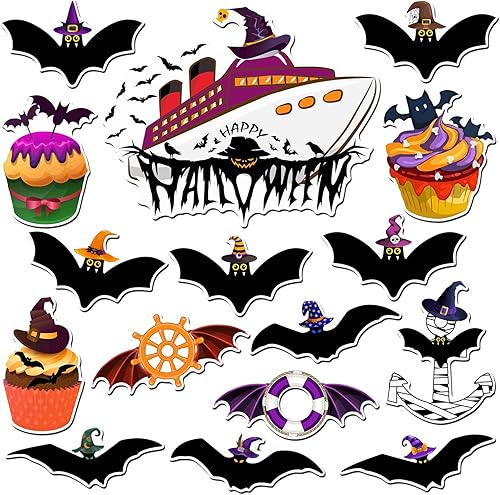 16 piezas de decoración de puerta de crucero, decoración de puerta de crucero, imanes magnéticos de Halloween para automóvil, ancla, preservador de disponible en Yaxa Peru