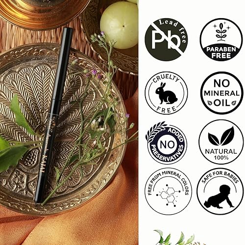 Miniatura 8 de TATSAT-100% Natural Ayurveda a base de hierbas Kajal Lápiz delineador de ojos hecho de Thriphala SOOT