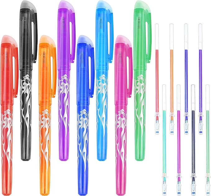 VEGCOO 24 Recharges Effaçables Pour Stylos, 0.7mm Mines Rechargeables