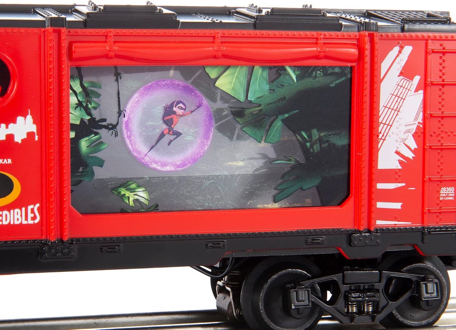 Lionel Disney Pixar Incredibles Aquarium Car – O Gauge Model Train Car, with Lighted, Rotating Scenes, Diecast Trucks, Operating Couplers, Age 14+