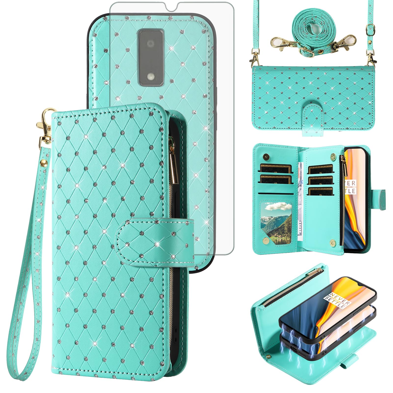 Coque BLU View 4 antichoc Asuwish vert avec surface antidérapante - 8