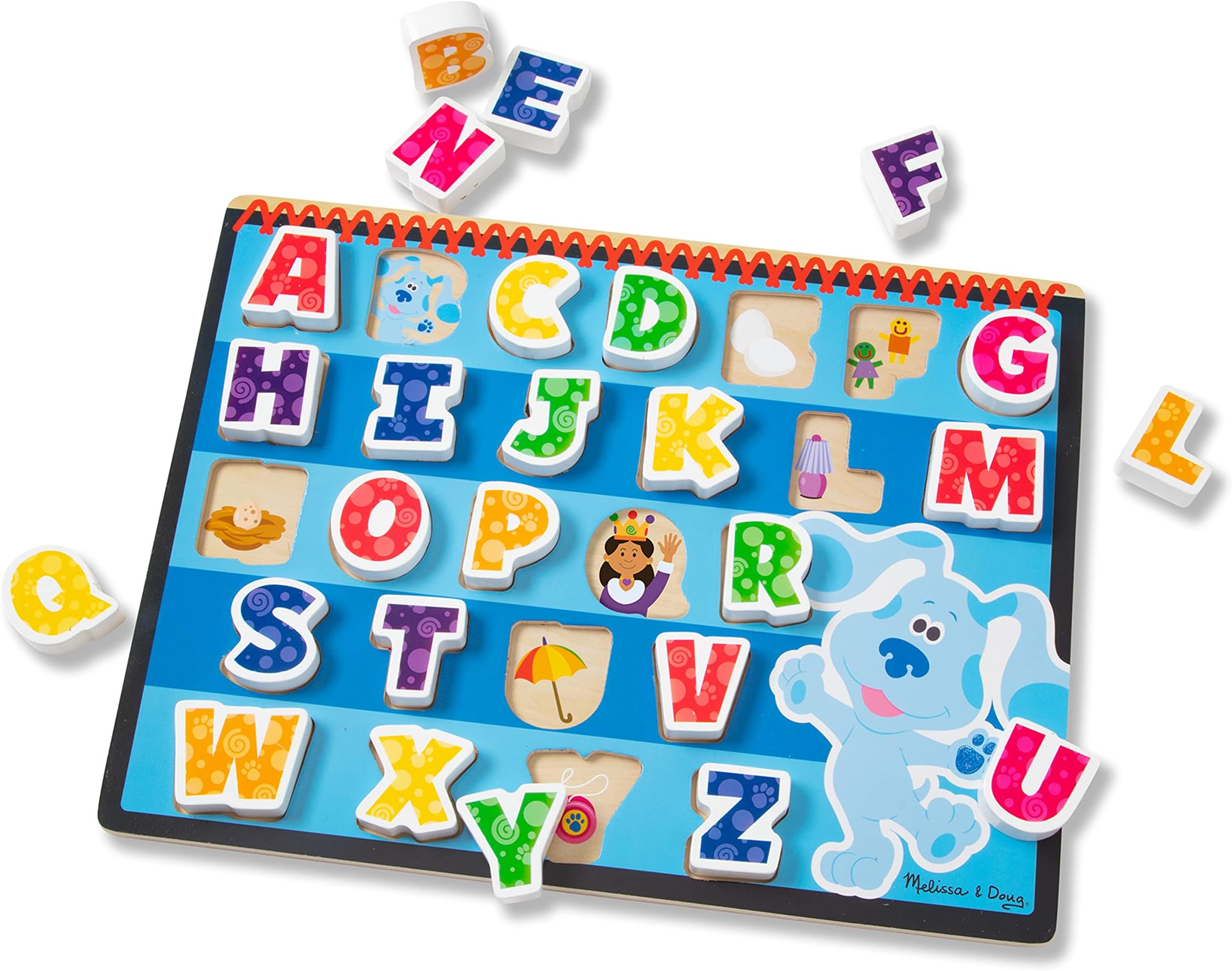Melissa & Doug Blue's Clues & You! Wooden Chunky Puzzle - Alphabet