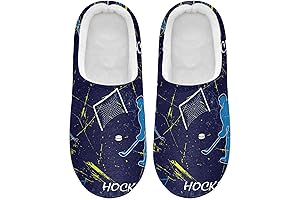 Exceptionally Comfy Hockey Slippers with Customizable Memory Foam