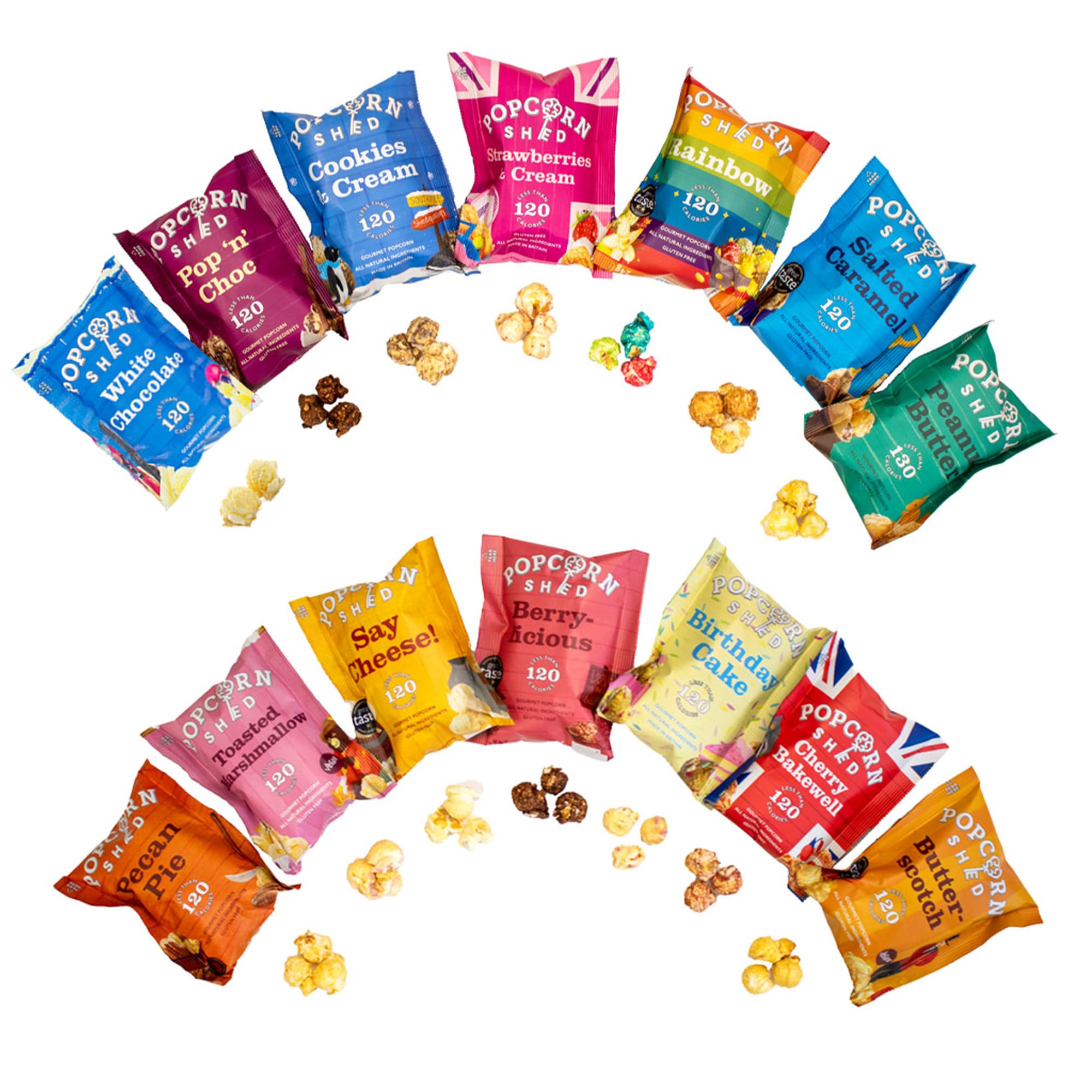 Popcorn Shed Snack Mix 14er Pack - Glutenfreie, Natürliche & Vegetarische Snacks