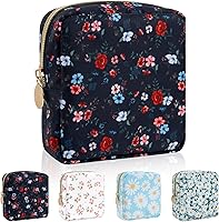 Vista 69 de Iqimott Bolsa Grande de Maquillaje de Nylon, Estuche de Viaje Preppy, Bolsa Grande de Cosméticos de Nylon, Organizador de Maquillaje, Bolsa de Rosa