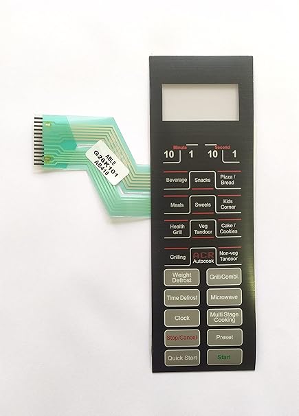 Able G26K101 Microwave Oven Membrane Touch Keypad (Black)
