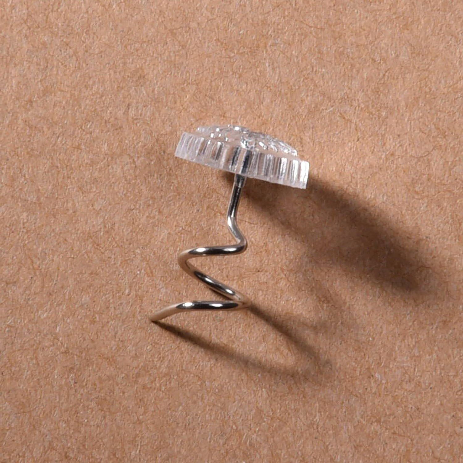 Sumind Clear Twist Pins Heads Twisty Pin with Plastic Contain Box for Upholstery, Slipcovers and Bedskirts, 50 Pieces: Home & Kitchen