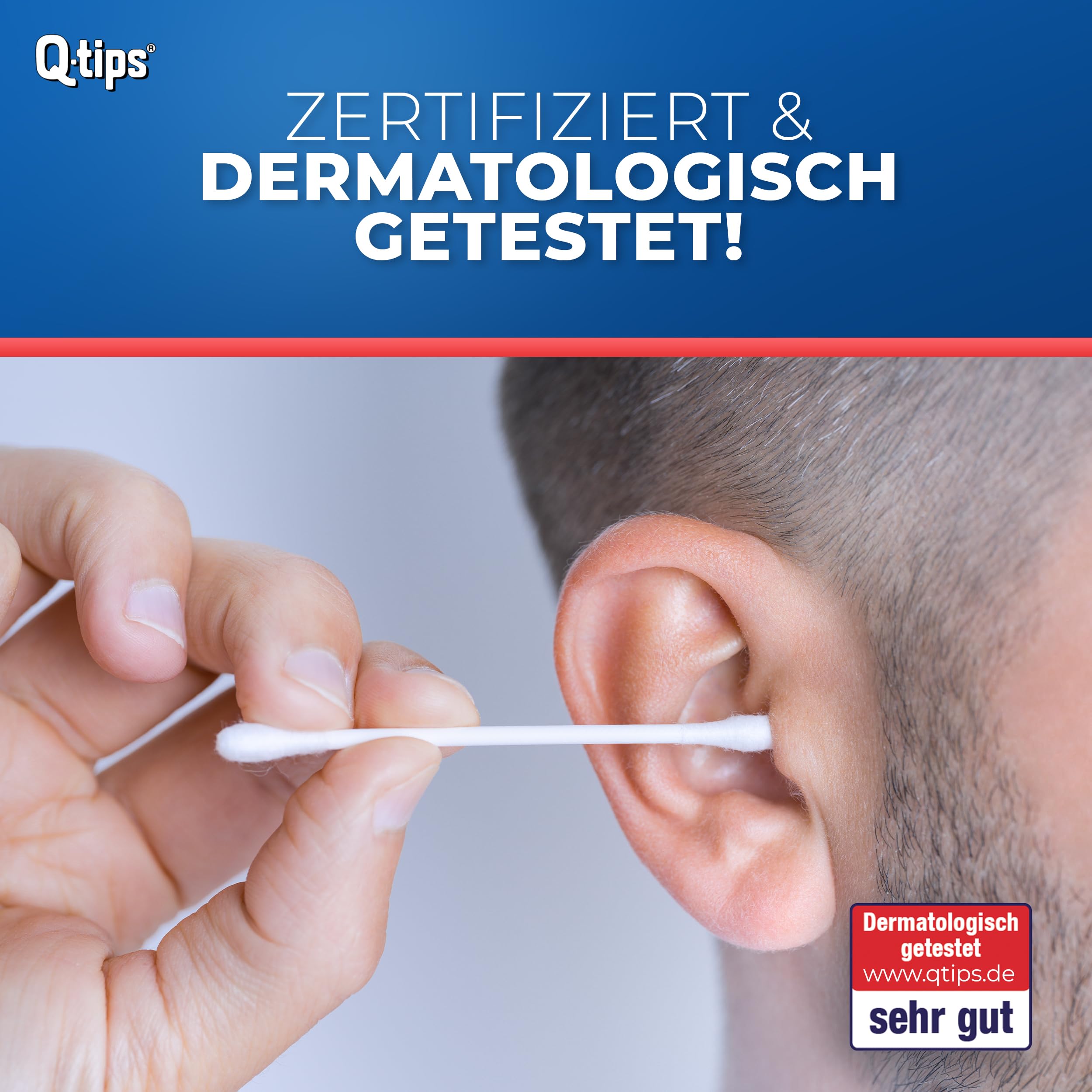 Q-tips® Pflege-Wattestäbchen mit Papierschaft, Nachfüllpackung, Vorteilspack (20x 160 Stück), 100% biologisch abbaubar, Baumwolle ohne Plastik