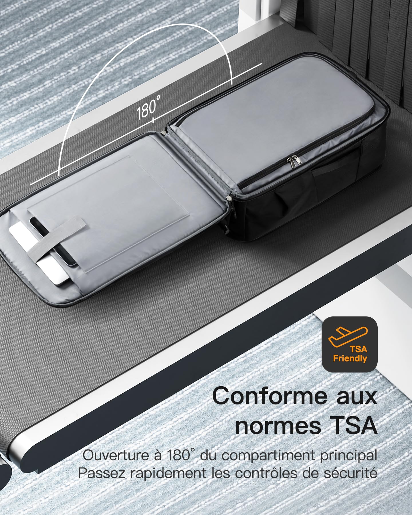 Inateck 38L Sac à dos de Voyage Femme&Homme TSA-friendly Bagages à main pour Ordinateur portable 17 pouces, avec compartiment à chaussures séparé pour Affaires et Randonnée, Noir