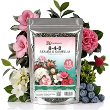 Gardenera 8-4-8 Professional Fertilizer for Azaleas, Camellias, Hydrangeas, Blueberries, Gardenias, Magnolia Trees, Evergreens and Rhododendrons - Ideal Iron-Rich Plant Food [16 OZ]