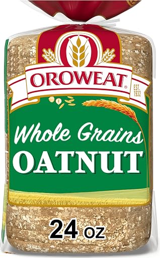 Oroweat Whole Grains Oatnut Bread, Bread Free From Artificial Colors, Flavors and Preservatives, 24 oz Loaf