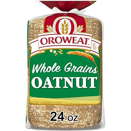 Oroweat Whole Grains Oatnut Bread, Bread Free From Artificial Colors, Flavors and Preservatives, 24 oz Loaf