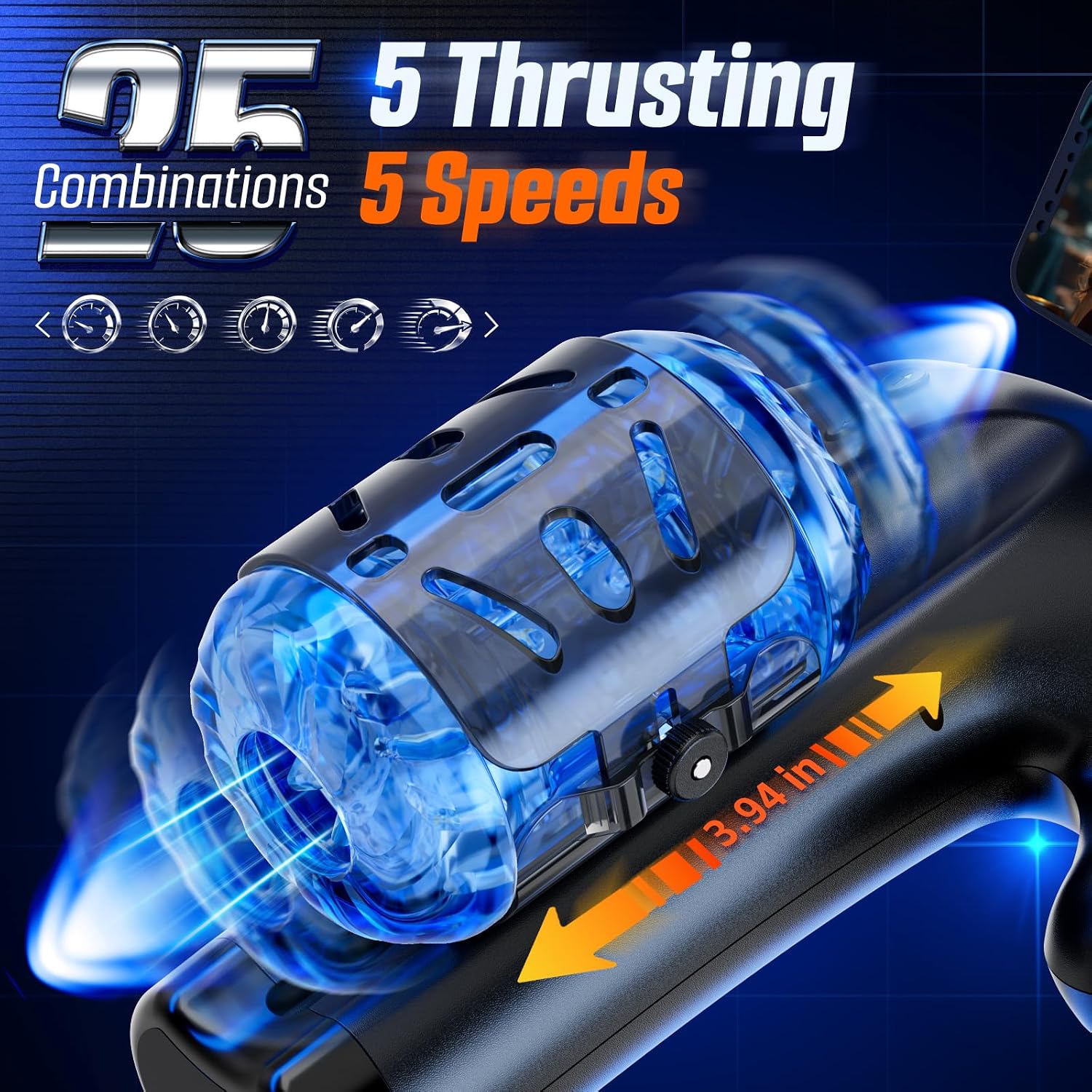 Interactive Male Masturbator Sex Toys with Dual-Sided Controls