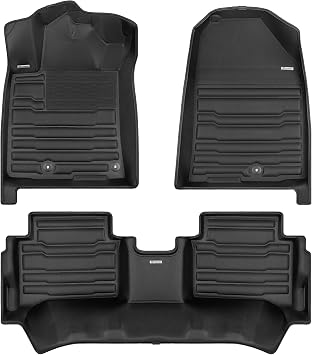 TuxMat - for Hyundai Ioniq Hybrid 2017-2022 Models - Custom Car Mats - Maximum Coverage, All Weather, Laser Measured - This Full Set Includes 1st and 2nd Rows