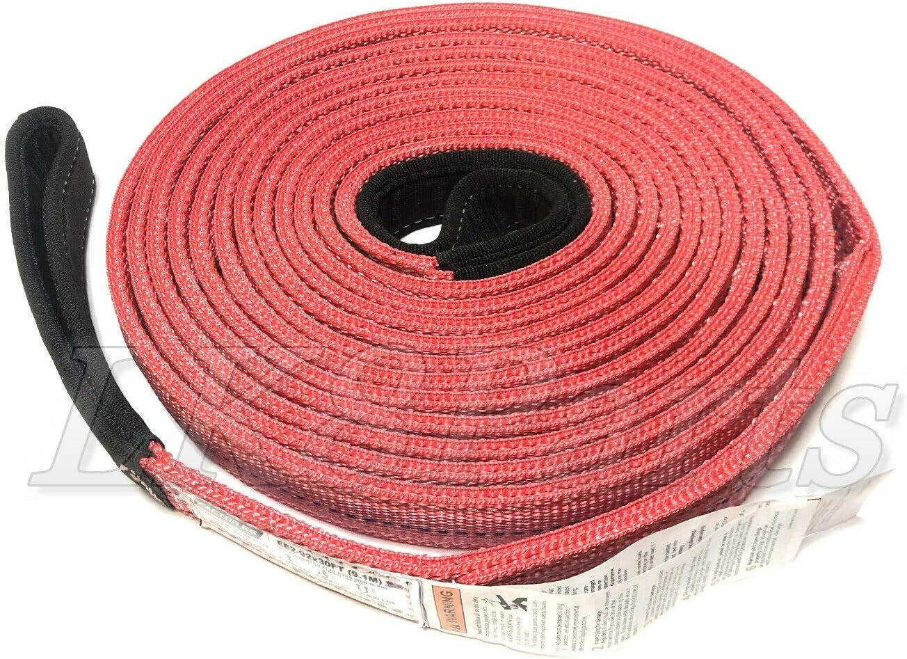 Factor 55 Tow Strap 30 Foot X 2 Inch Black/Red 00074