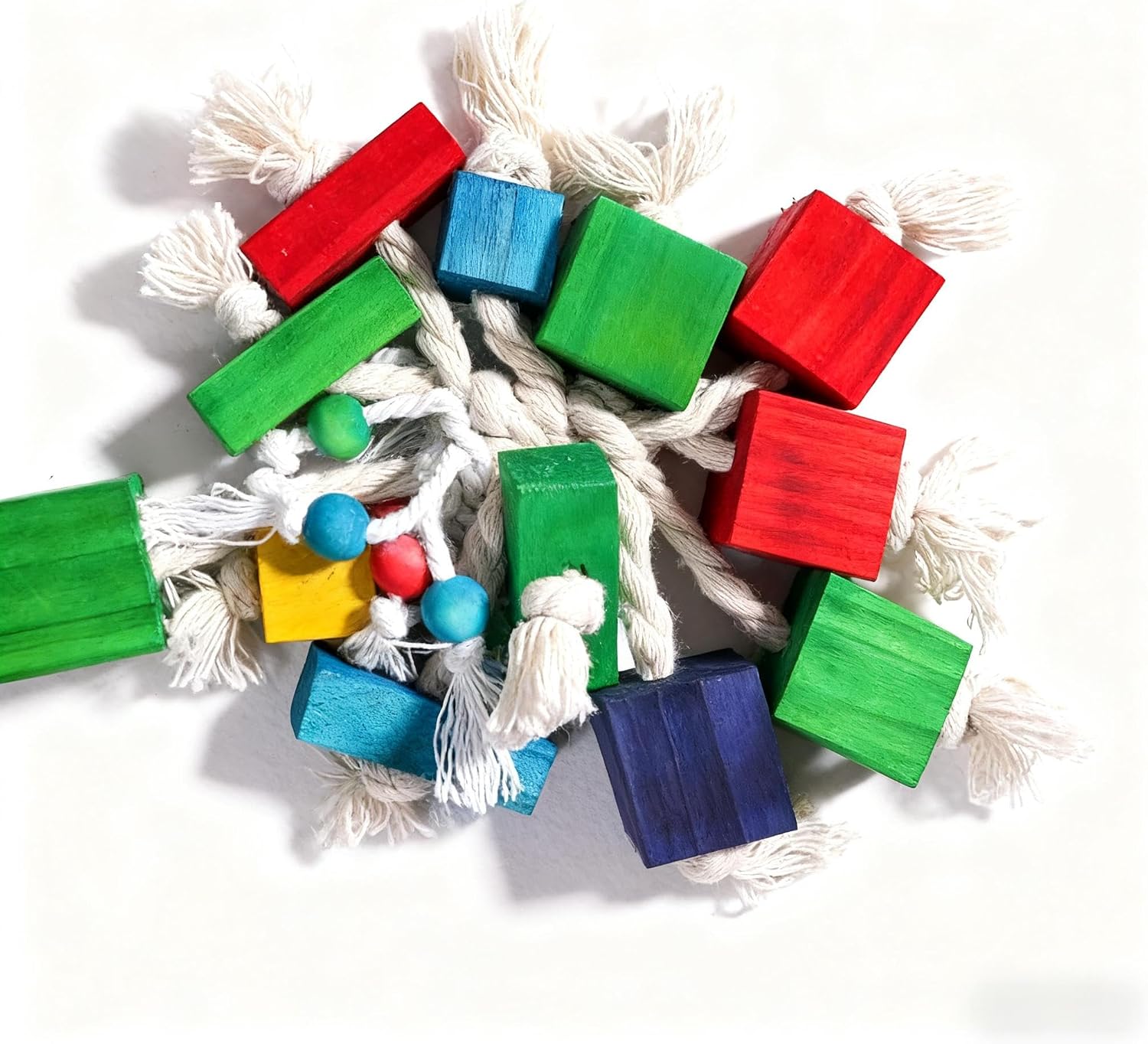 Durable Bird Toys for Large Parrots – Parrot Toys for Macaws & African Greys – Natural Wood, Squeaky, Chew & Climbing Toys for Large Birds, Safe & Eco-Friendly