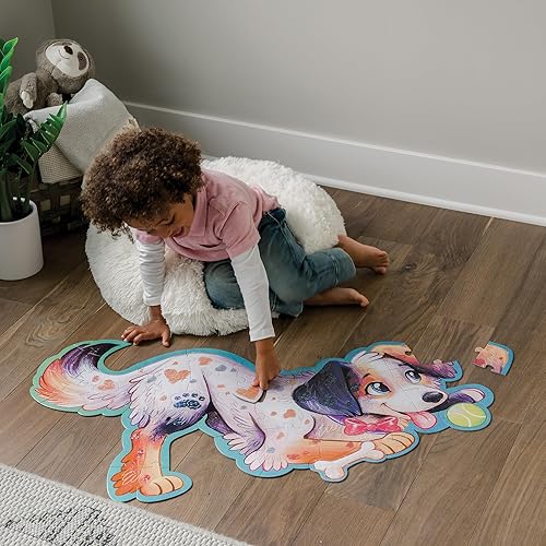 Miniatura 43 de Peaceable Kingdom Rompecabezas de suelo gigante con piezas únicas y divertidas para niños a partir de 3 años, regalos para niños y niñas - Racecar