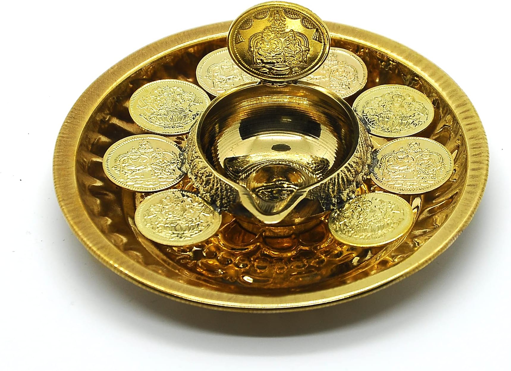 Brass Kubera vilakku - Lakhsmi Kuber Diya - Gaja Lakshmi Diya for Pooja