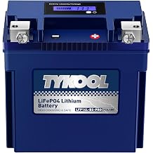 TYKOOL YTX14L-BS [- +] Lithium Battery 480 CCA for Harley Davidson Sportster 883 1200 Iron 48 XL XLH 2004-2023 Street 500 750 2014-2021 XR1200X BRP Seadoo Spark | Digital SOC Display IP67 Waterproof
