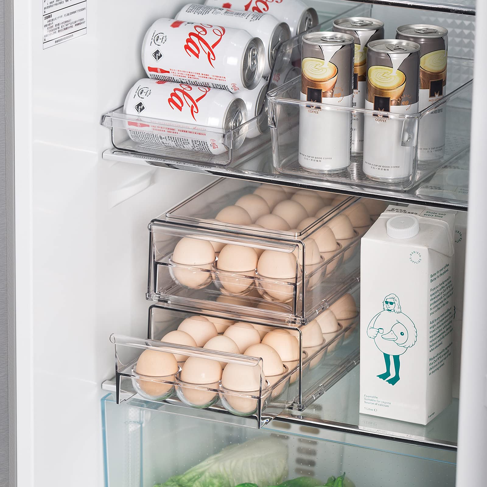 Buy Egg Container for Refrigerator BPA Free Refrigerator Organizer Bins
