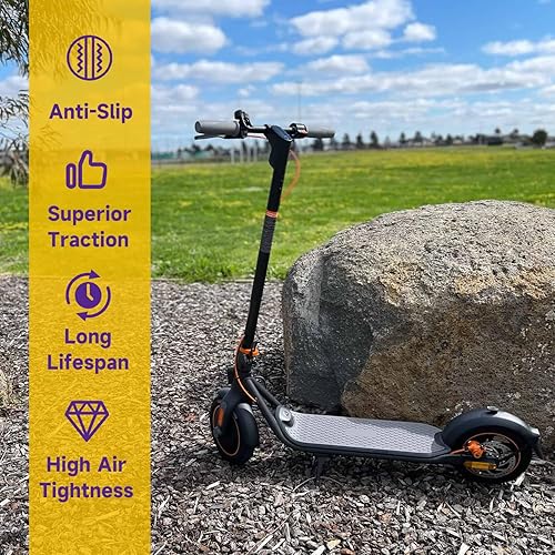 Vista 2 de HIAORS Juego de neumático y cámara de aire 10x2.125 de repuesto para patinete eléctrico Segway D40X F20 F30 F40, neumático de 25 cm para Gotrax G4