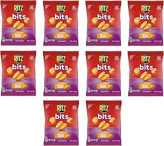 Ritz Bits - Cheese Cracker Sandwiches - Pack of 10 - Filling Made with Real Cheese - Perfect for Taking on the go - Stock up Today and Enjoy Anywhere