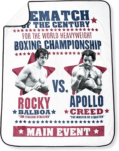 Miniatura 2 de Jay Franco Rocky Balboa vs Apollo Creed Manta  Medidas 46 x 60  Forro polar súper suave