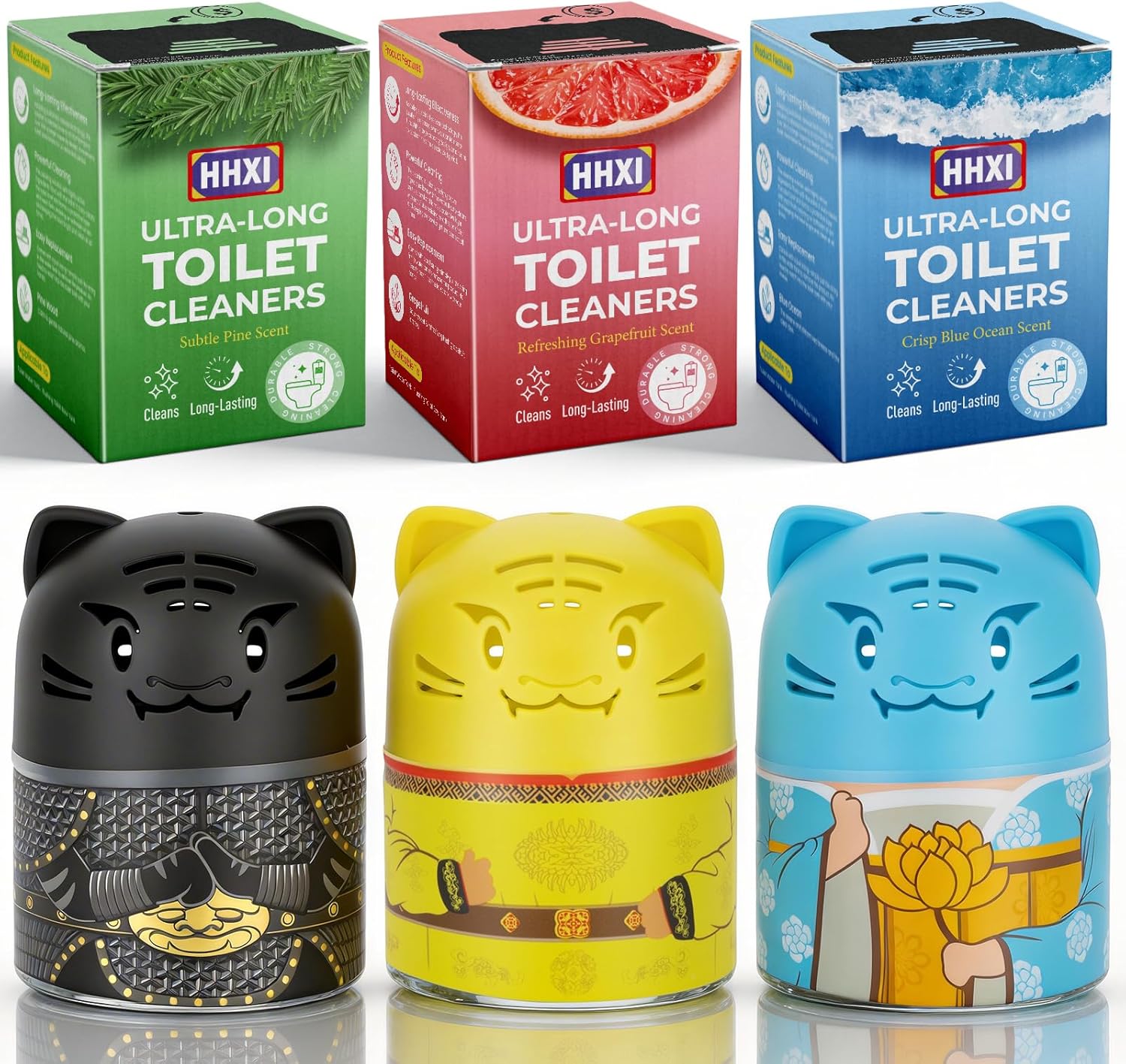 3 Pack Long-Lasting Toilet Bowl...