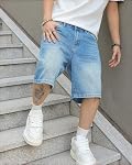 Homme Sac Jean Short Loose Fit Jorts de jambe large Vintage Y2K Streetwear Hip Hop Casual Shorts longs denim