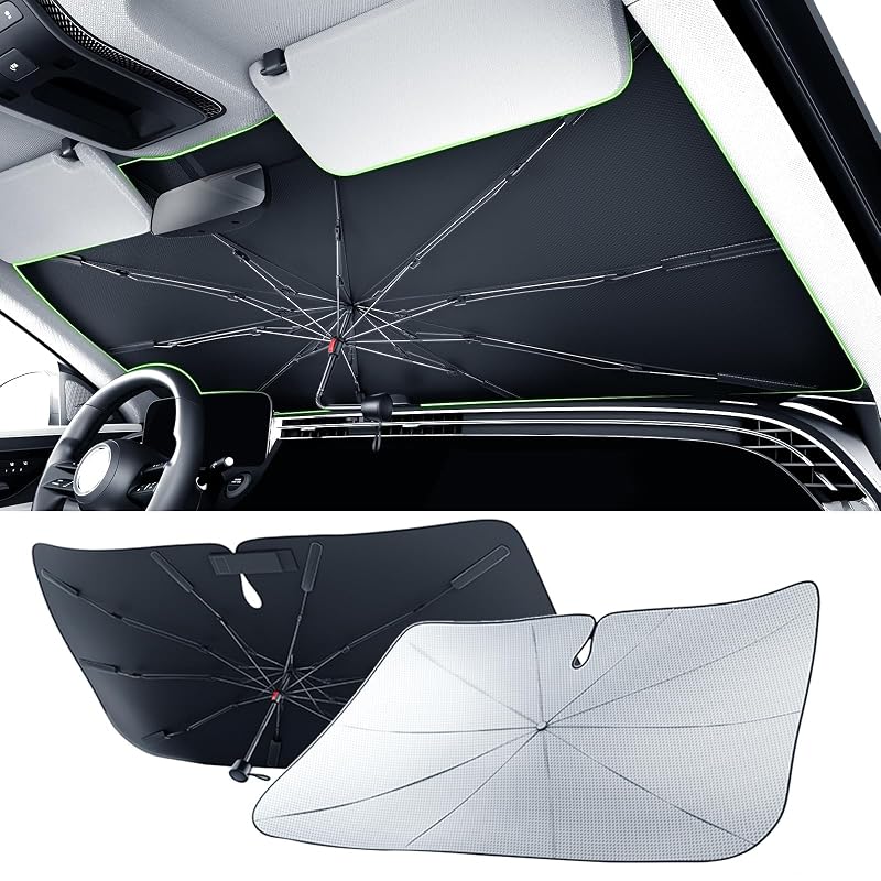 Protetor solar para para-brisa tipo guarda-chuva Zanch para Ford Explorer, Chevrolet Blazer e Hyundai Palisade, 152,4 x 91,4 cm