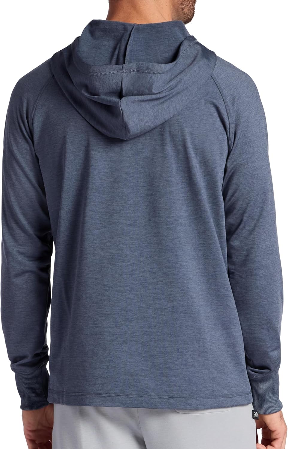 Gaiam Men's Serenity Flow Long Sleeve Cowl Neck Quarter-zip Hoodie, Standard Fit, Stretch Midweight Material