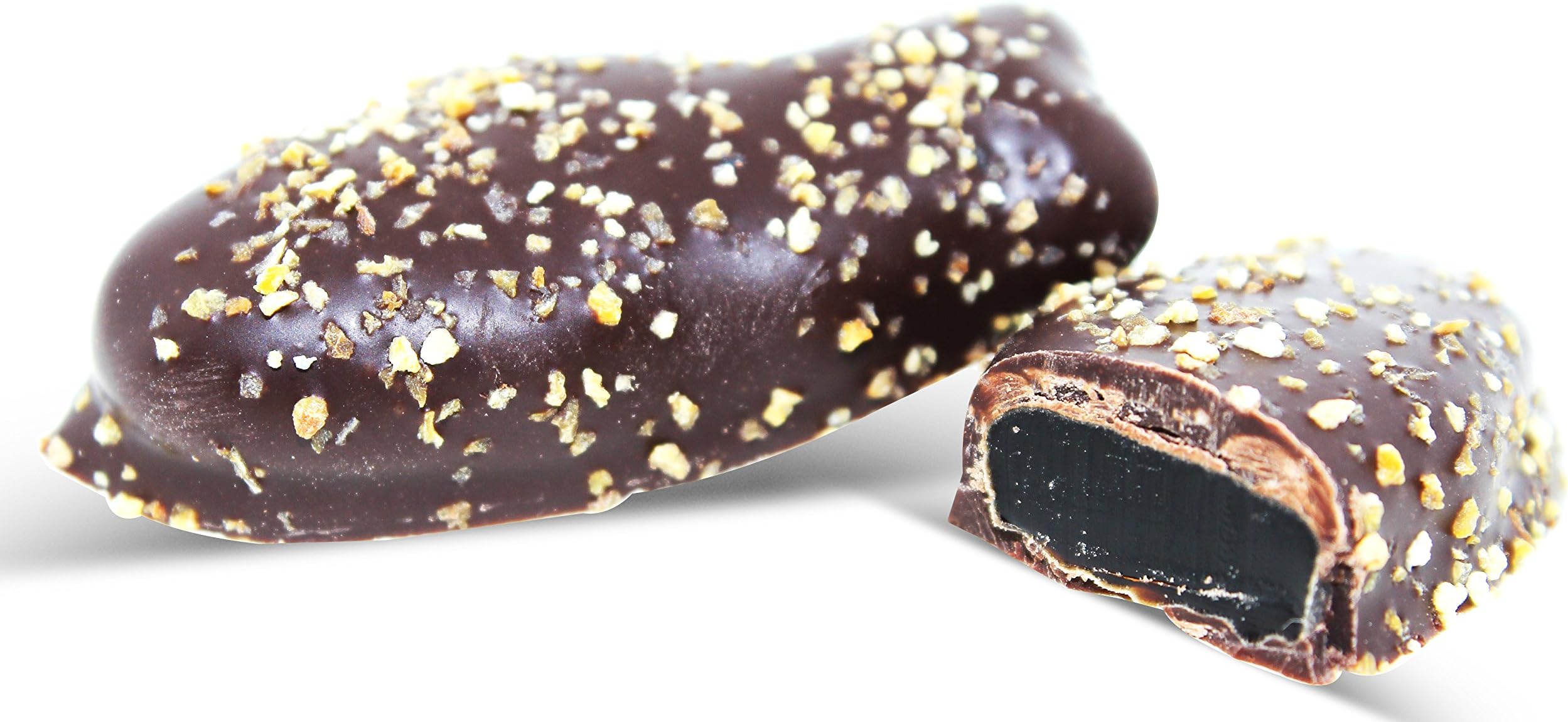 Dulcefina, Salty Black Licorice Fish In Dark Choclate and Orange Zest 7.1oz. Tub (2 pcs)