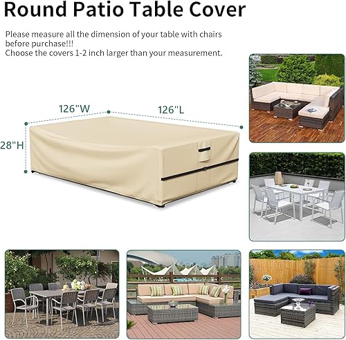 Miniatura 3 de Funda impermeable para muebles de exterior, funda cuadrada para muebles de patio, funda modular resistente 500D para exteriores, protección para