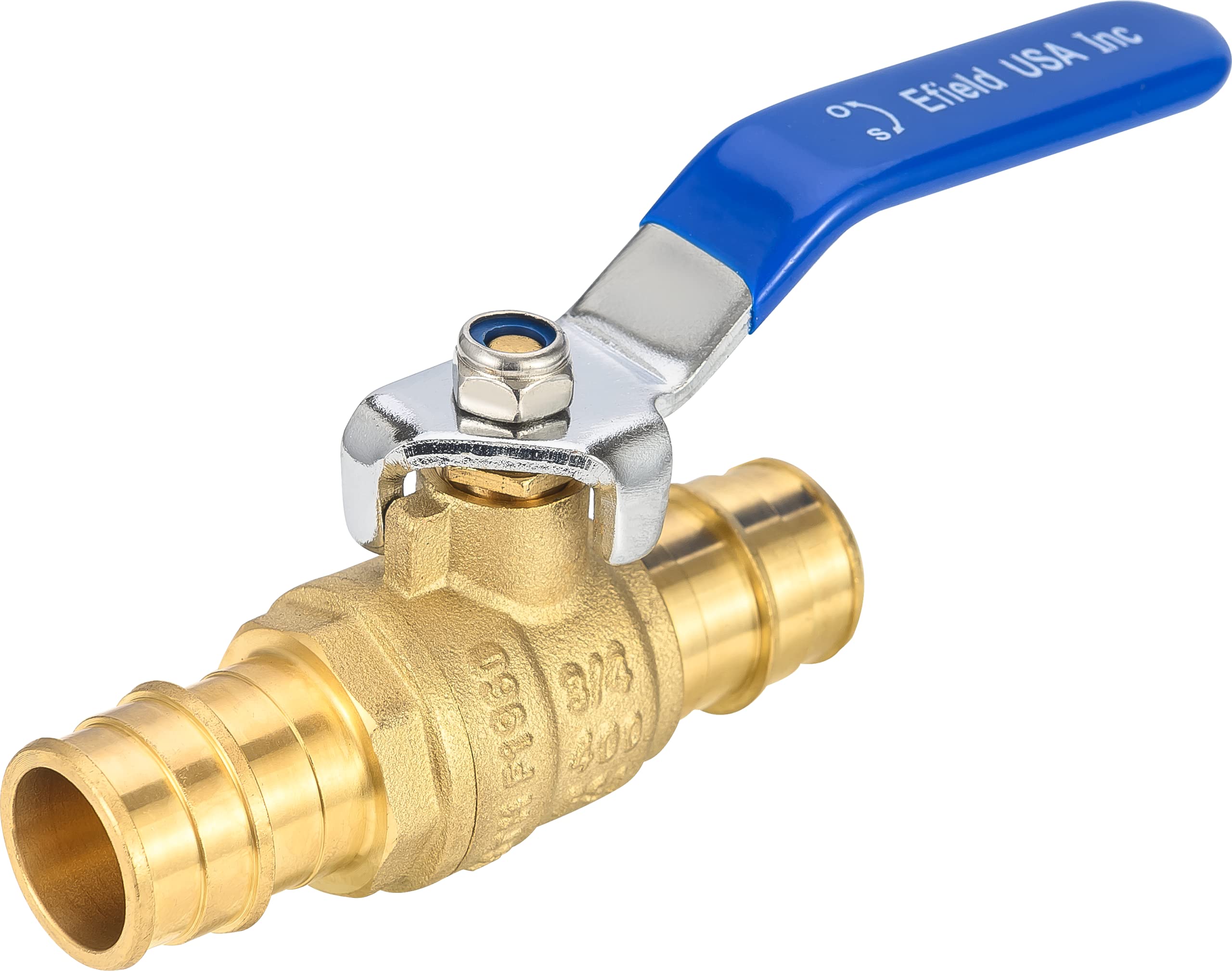 Paquete de 4 válvulas de bola de latón Pex-A de expansión en frío de 1 pulgada x 1 pulgada para agua fría y caliente, agua potable, ASTM F1960, certificado UPC