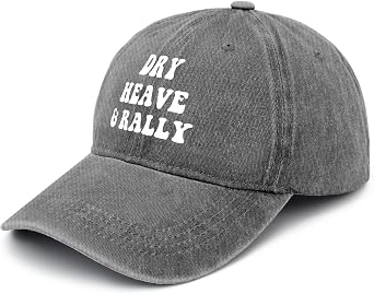 Dry Heave & Rally Hat for Womens Aesthetic Washed Distressed Baseball