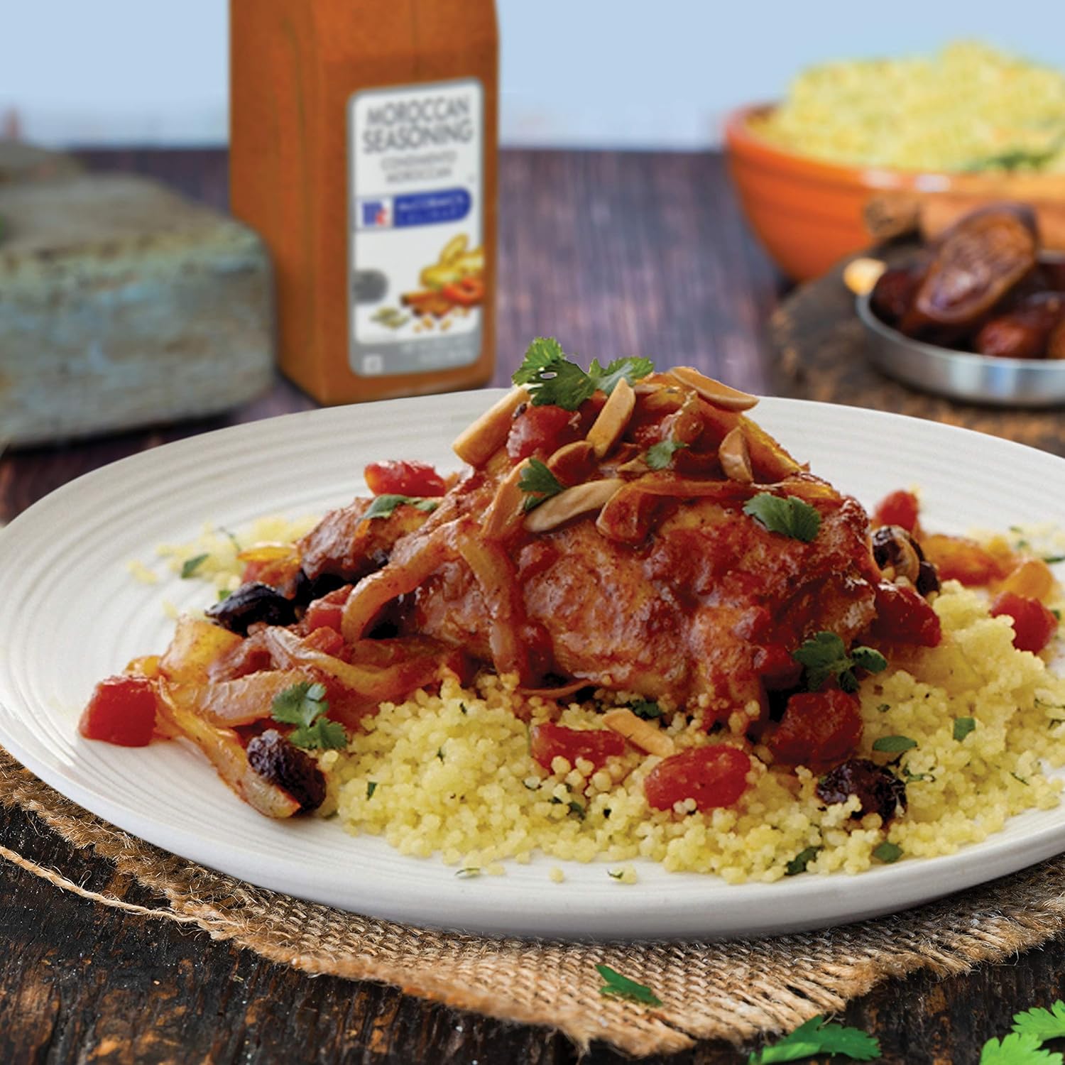 McCormick Culinary Moroccan Seasoning, 16 oz - One 16 Ounce Container Moroccan Spice Blend with Cinnamon, Cumin, Black and Red Peppers, and Turmeric