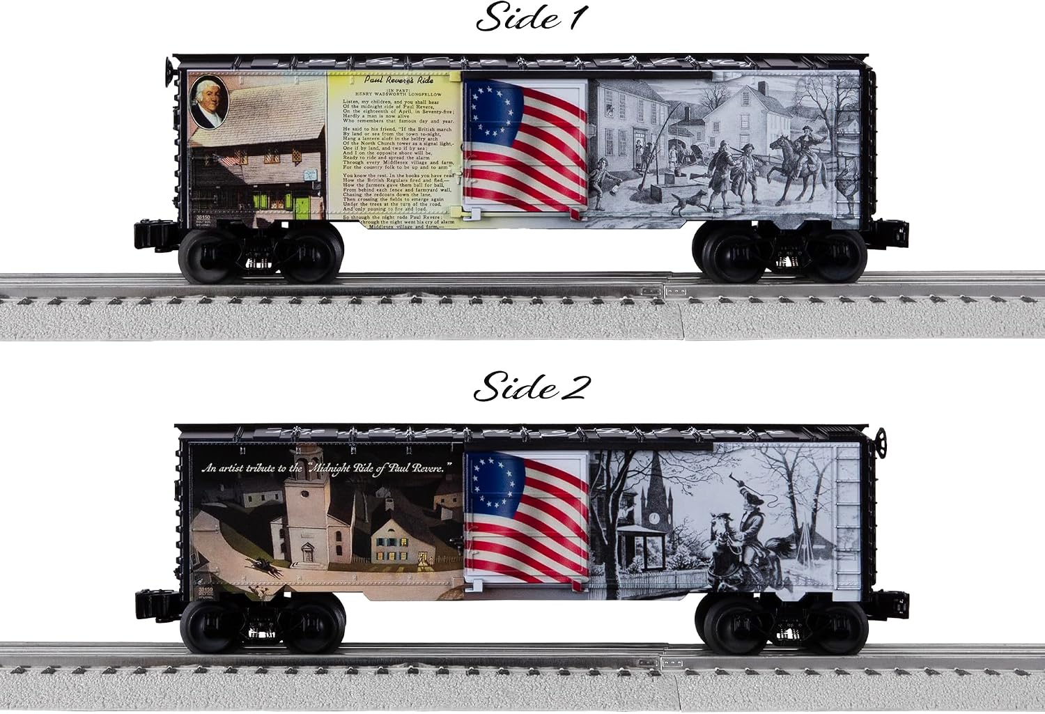 Lionel Paul Revere’s “Midnight Ride” 250th Anniversary MUSA O Gauge Model Train Boxcar