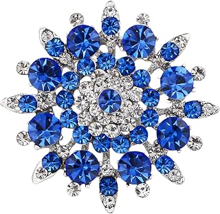 Adustable Silver Blue Purple Iridescent Crystal Rhinestones Snowflake Flower Floral Ring