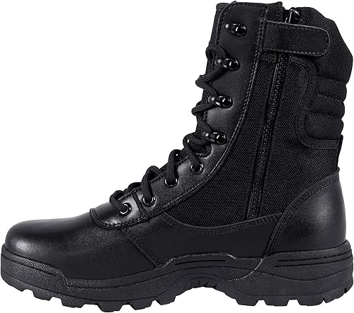 Botas tácticas militares para hombre con cremallera lateral, botas de combate para la jungla del ejército