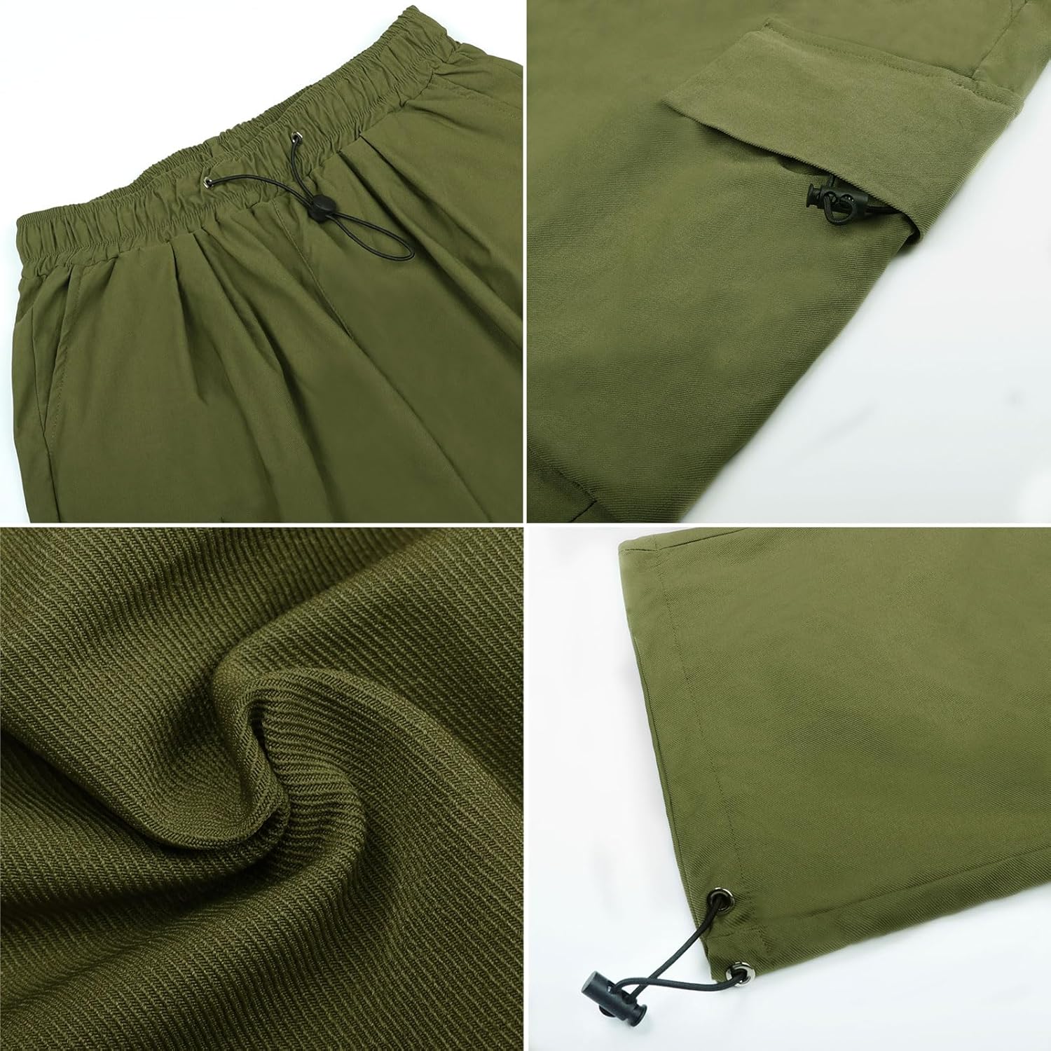 TSMNZMU Womens Baggy Cargo Pants Casual Hiking Trousers Loose Fit Parachute Pants Y2K Hight Waist Mutil Pocket Trousers - Image 5