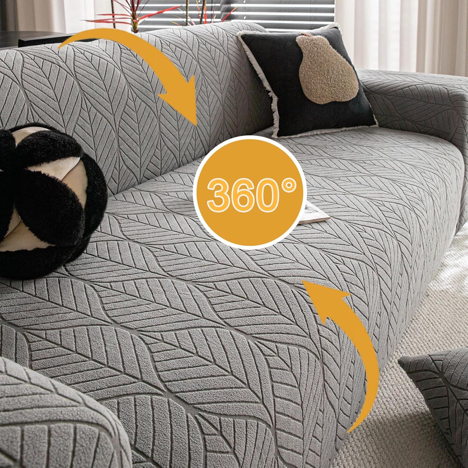 2 Cushion Loveseat Couch Cover, Soft Thickened Stretch Sofa Slipcover, Anti Slip Washable Wear Resistant Pet Friendly Furniture Couch Protector