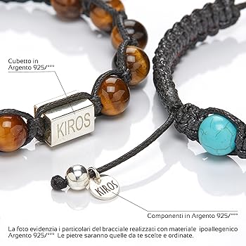 Bracciale Shamballa Tibetano In Pietre Naturali - Turchese Messicano 8mm - Regolabile Uomo/Donna