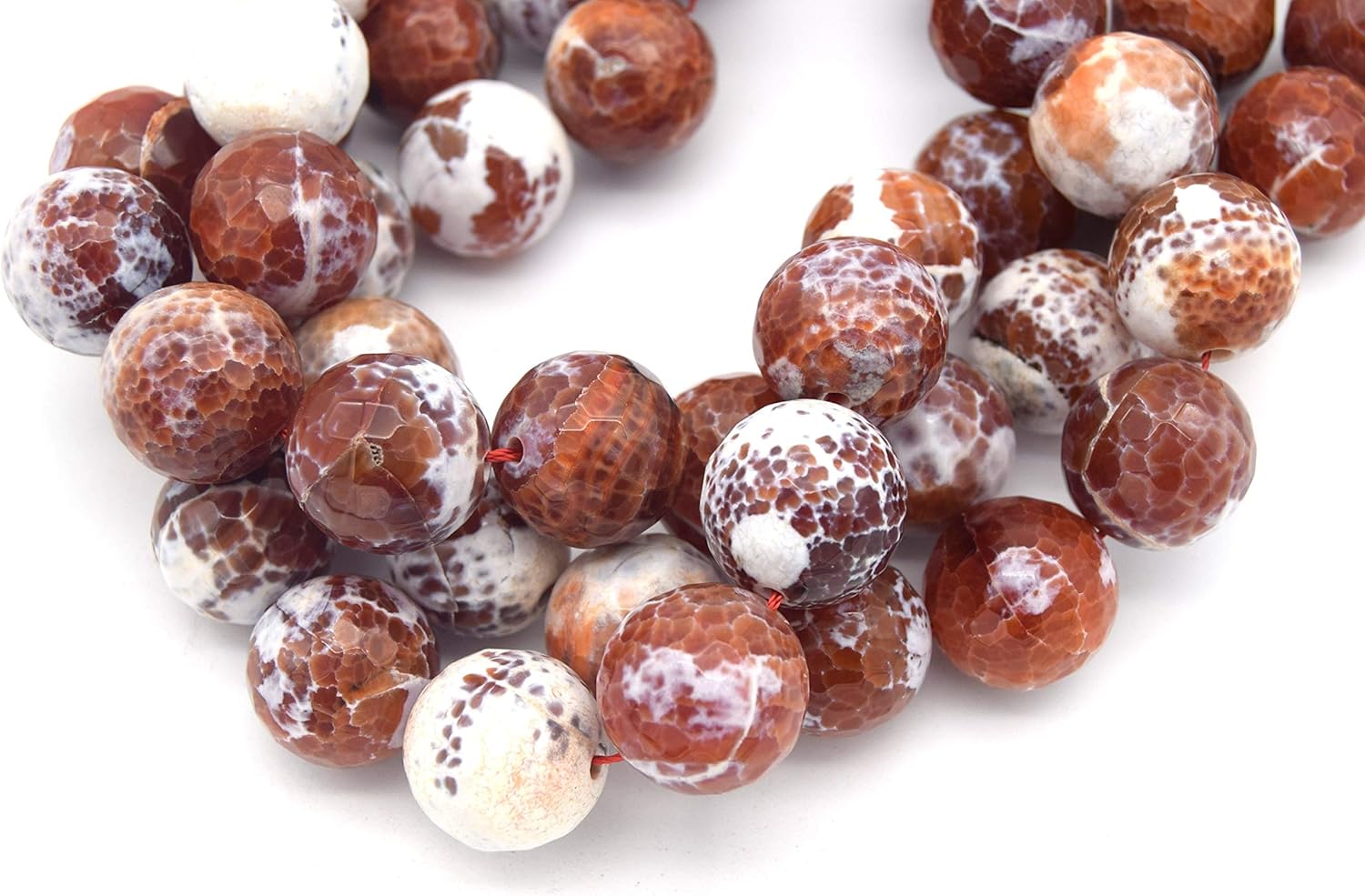 20mm Light Pink/Blue/Yellow Dyed Agate Faceted Sphere/Ball Shaped Beads - (Approx. 15" ~20 Beads)