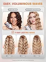 Vista 9 de SHEGLAM Hair Beach Babe - Ondulador de pelo de 2 barriles de 1 pulgada con temporizador inteligente y temperaturas ajustables de doble voltaje