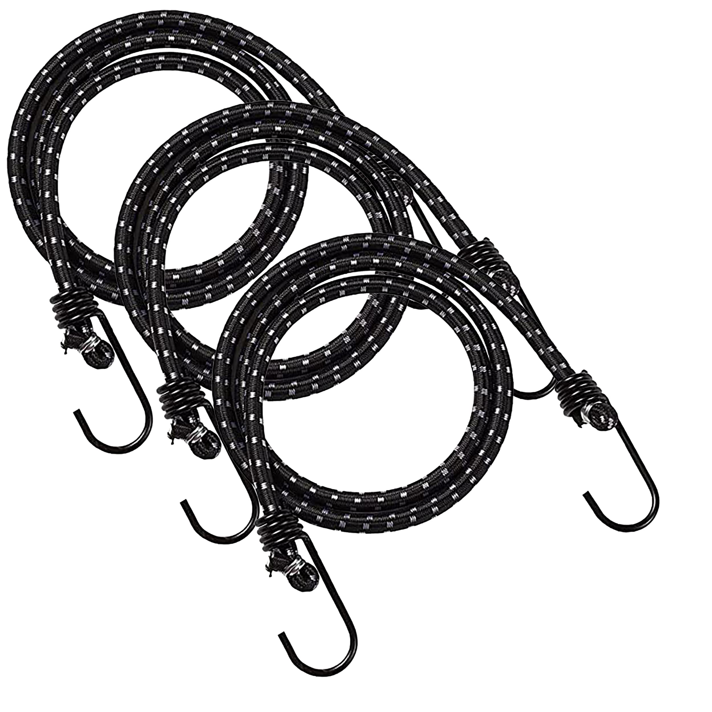 MeeTo Multipurpose Flexible Stretchable Elastic Nylon Bungee Rope, Shock Cord Cable Metal Hooks for Tying Behind Bikes, Packing Luggage Strap, Hanging Clothes, Drying, Multicolor, 4 Feet, Pack of 3 (B0BY6RWWJL) Amazon Price History, Amazon Price Tracker
