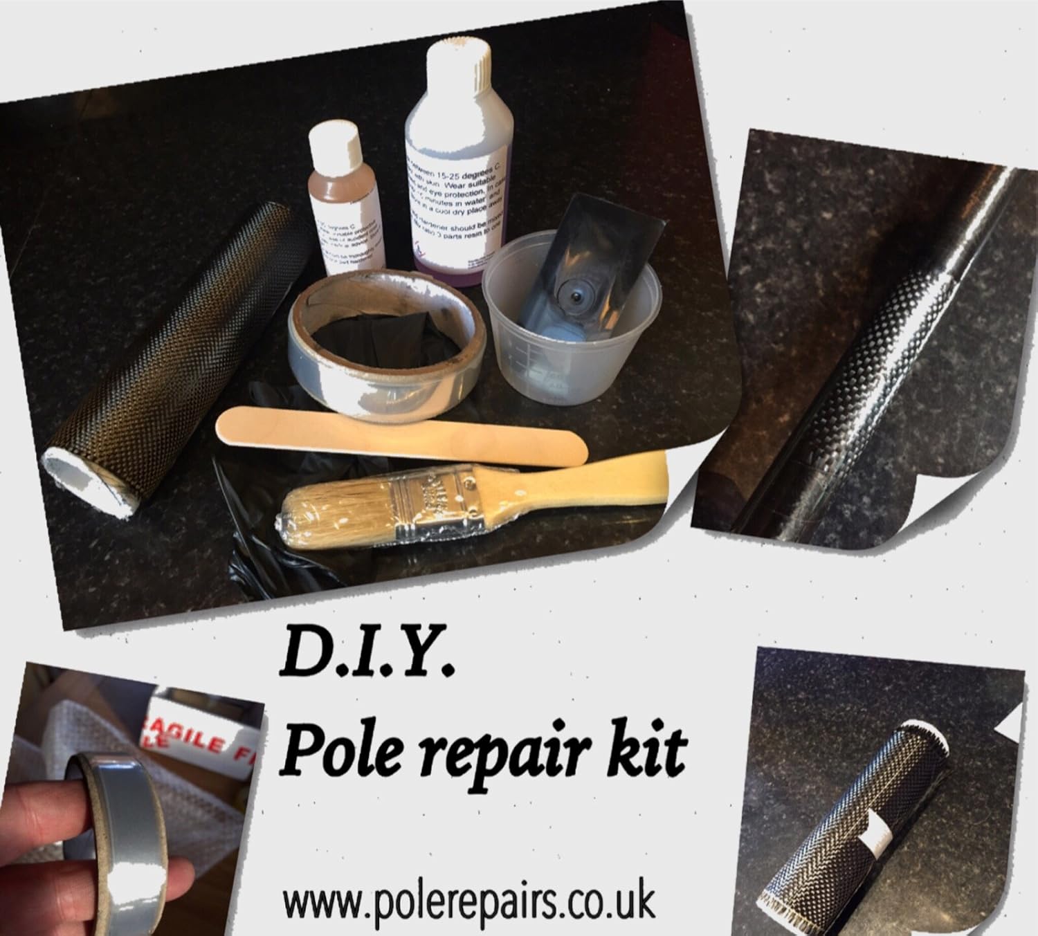 DIY Carbon Fibre Fishing Pole Repair Kit. Amazon.co.uk Sports & Outdoors
