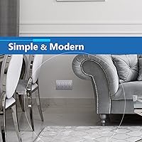 Vista 27 de LIDER LSWP-32M-W10P Placa sin tornillos acabado mate para interruptor, tamaño mediano de 2 segmentos de 4.88 x 4.92", policarbonato termoplástico