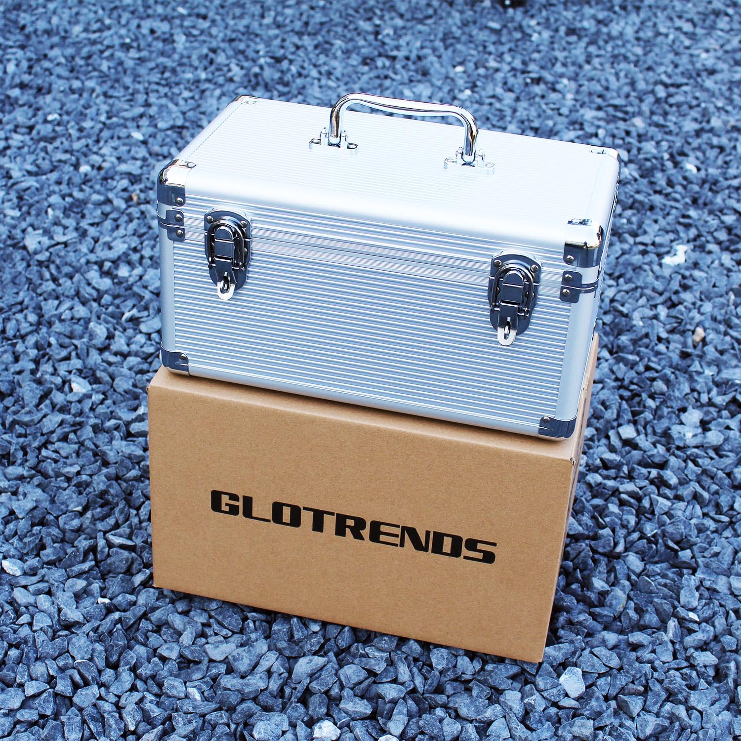 GLOTRENDS B18 18-Slot Cell Phone Storage Box, Portable Design for Carrying and Transportation, IP65 Water Resistant, Cell Phone Organizer and Protective Box